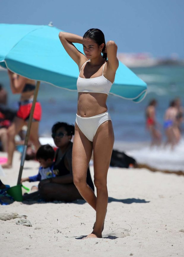 Kelsey Merritt in Bikini on the Beach in Miami